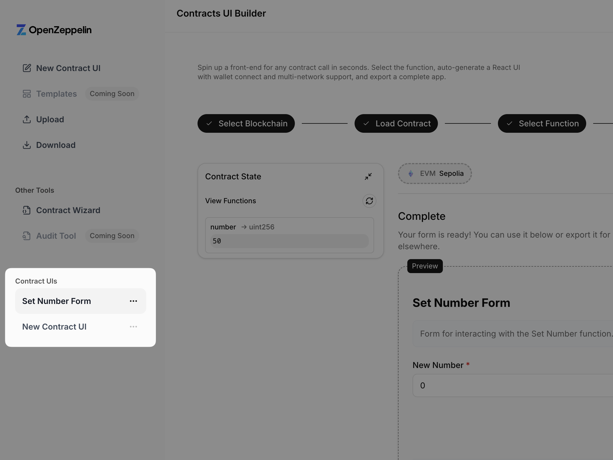 Exporting history contracts